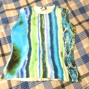 Sleeveless snake print designed top